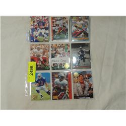 LOT 9 MISC ROOKIE FOOTBALL PLAYER CARDS