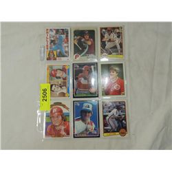 LOT 9 PETE ROSE BASEBALL CARDS