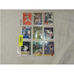 LOT 9 NOLAN RYAN BASEBALL CARDS