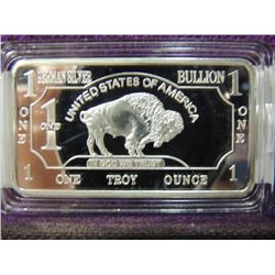 GERMAN SILVER 1 TROY OUNCE BISON BAR