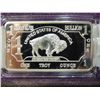 Image 1 : GERMAN SILVER 1 TROY OUNCE BISON BAR