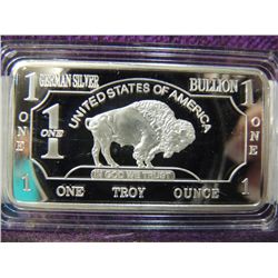 GERMAN SILVER 1 TROY OUNCE BISON BAR