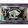 Image 1 : GERMAN SILVER 1 TROY OUNCE BISON BAR