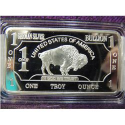 GERMAN SILVER 1 TROY OUNCE BISON BAR