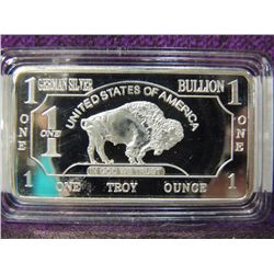 GERMAN SILVER 1 TROY OUNCE BISON BAR