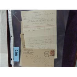 LOT 2 1883-1887 COVERS WITH LETTERHEAD