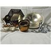 Image 2 : BOX LOT ASSORTED METAL & COPPER ITEMS
