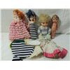 Image 1 : LOT 4 SMALL VINTAGE DOLLS GINNY DOLL