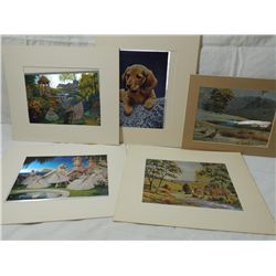 LOT 6 MATTED ARTWORK FOIL PRINTS