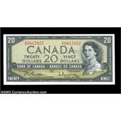 Canadian Pair.BC-27c $100 1937 Extremely FineBC-41b $20 1954 Extremely Fine 2 notes Important notice