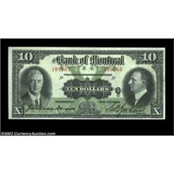 Montreal, P.Q.- Bank of Montreal $10 Jan. 2, 1931 Ch. 505-58-04 A pair of high grade examples, with.