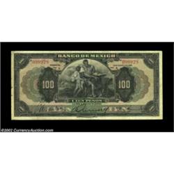 Mexico 100 pesos August 9, 1933 Pick 25fAn attractive circulated example of this scarce issue, Very.