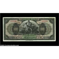 Mexico 100 pesos March 7, 1934 Pick 25gAn important high grade example of this type, Extremely Fine-