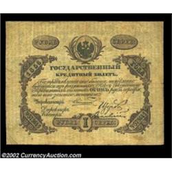 1 ruble 1856, Pick-A33, R-407. About Fine. A very respectable example of the type, with just a few s