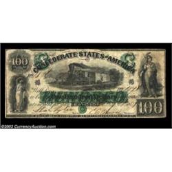 T5 $100 1861. This lovely  First Richmond  note is essentially free of circulation, but some very mi