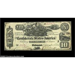 T29 $10 1861. This note is much better centered than is normally seen for the type. Higher grade spe