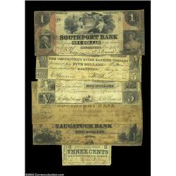 Various Connecticut Obsoletes.Hartford, CT - Connecticut River Banking Co. $5 Aug. 4, 1847 C52 FineN