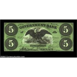 Washington, DC- Government Bank $5 Nov. 15, 1862 G8A beautifully green tinted note with a majestic e