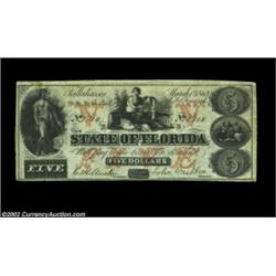 Tallahassee, FL - State of Florida $5 March 1, 1863 Cr. 16Very Fine-Extremely Fine, with claims to a