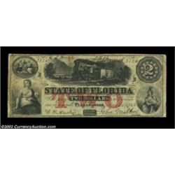 Tallahassee, FL - State of Florida $2 March 1, 1863 Cr. 18Fine-Very Fine. A problem-free circulated.