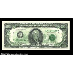 Fr. 2173-E $100 1990 Federal Reserve Note. Gem Crisp Uncirculated.A very sharp looking high denomina