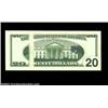 Image 2 : Fr. 2083-A $20 1996 Federal Reserve Note. Gem Crisp Uncirculated.A 3/8 inch strip on the back is und