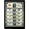Image 1 : A Nice Lot of Small Size Notes, Including:$2 1928 Legal. Gem CU.$5 1934B Silver. Gem CU.$5 1934C Sil