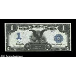 Fr. 233 $1 1899 Silver Certificate Gem New. This piece, the first of a cut sheet of four, bears the.