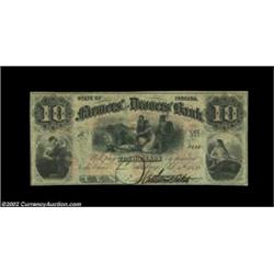 Petersburg, IN - Farmers' & Drovers' Bank $10 Oct. 4, 1858 G8bChoice About Uncirculated, with only a