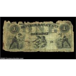 Camanche, IA- Butcher, Dailey & Co. $1 Oakes UNLA very rare note, as Oakes lists only a $3 extant fr