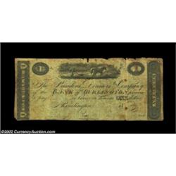 Burlington, KY - Bank of Burlington $1 G12A rare Kentucky obsolete, Fine but with a new edge nicks a