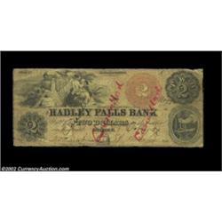 Holyoke, MA- The Hadley Falls Bank $2 Oct. 1, 1859 G6aA very rare note listed as SENC in the Haxby r