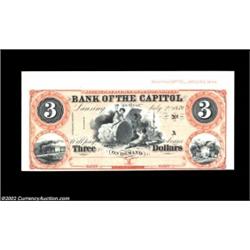 Lansing, MI- Bank of the Capitol $3 July 2, 1859 UNLOne of the so-called "Special Proofs" sold as pa