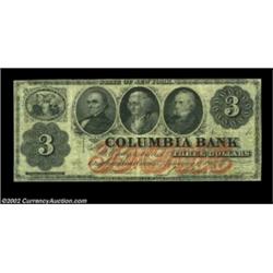 Chatham Four Corners, NY- Columbia Bank $3 Jan. 1, 1862 G6cA lovely and very scarce late issue note.