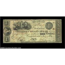 Cooperstown, NY- The Otsego County Bank $1 July 22, 1862 G46bA very rare late issue listed as SENC i