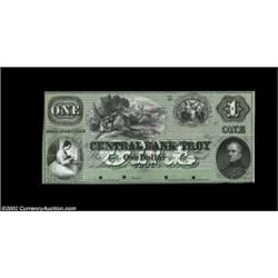 Troy, NY- Central Bank of Troy $1 March 1, 1859 G4a ProofA lovely fully green tinted Proof, formerly