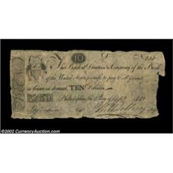 Philadelphia, PA- Bank of the United States $10 April 6, 1801 C16aAn extremely scarce early counterf