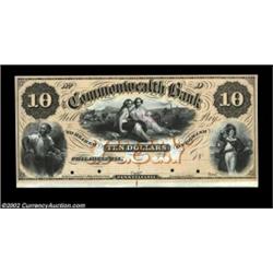 Philadelphia, PA- Commonwealth Bank $10 G10a ProofAn attractive fully orange tinted ex-ABNCo sale Pr