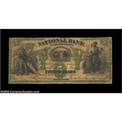 Pottsville, PA- The National Bank of Pennsylvania $5 June 1, 1864 G6a Hoober 323-40A wonderful late.