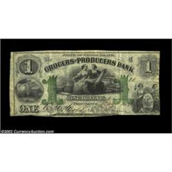 Providence, RI- The Grocers & Producers Bank $1 May 1, 1866 G2c Durand 1386A beautiful American Bank