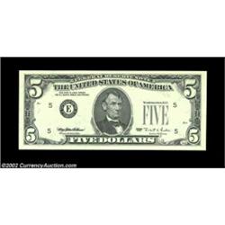 Fr. 1984-E $1 1995 Federal Reserve Notes. Two Examples. Gem Crisp Uncirculated.The green portion of.