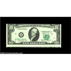 Fr. 2027-B $10 1985 Federal Reserve Note. Choice Crisp Uncirculated. The third printing is skewed lo