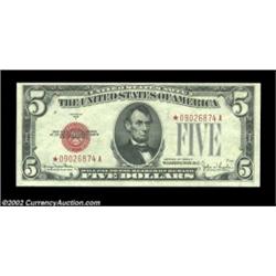 Fr. 1531* $5 1928F Wide 1 Legal Tender. Choice Crisp Uncirculated.Fully embossed and vividly colored