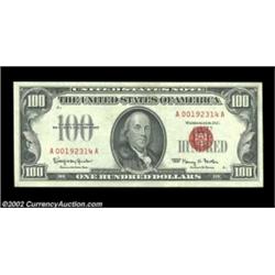 Fr. 1550 $100 1966 Legal Tender. Choice About Uncirculated.A light center fold from gem new. Importa