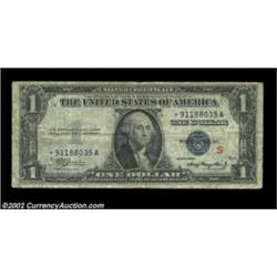 Fr. 1610* $1 1935A "S" Silver Certificate. Fine.Another rare star, this just a bit nicer than its "R