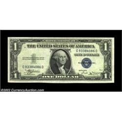 Fr. 1611 $1 1935B Silver Certificate. Gem Crisp Uncirculated.A pristine example of the scarce C-D bl