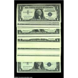 Fr. 1619-Fr. 1621 $1 1957-1957B Silver Certificates. Gem Crisp Uncirculated.Sixty nine pieces, most.