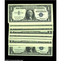 Fr. 1619 $1 1957 Silver Certificates. Gem Crisp Uncirculated.A nice lot of eighty pieces from the A-