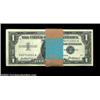 Image 1 : Fr. 1619 $1 1957 Silver Certificates. Choice-Gem Crisp Uncirculated.A pleasing original pack of 100.