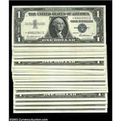 Fr. 1619* $1 1957 Silver Certificates. Gem Crisp Uncirculated.Forty consecutive silver stars. 40 not